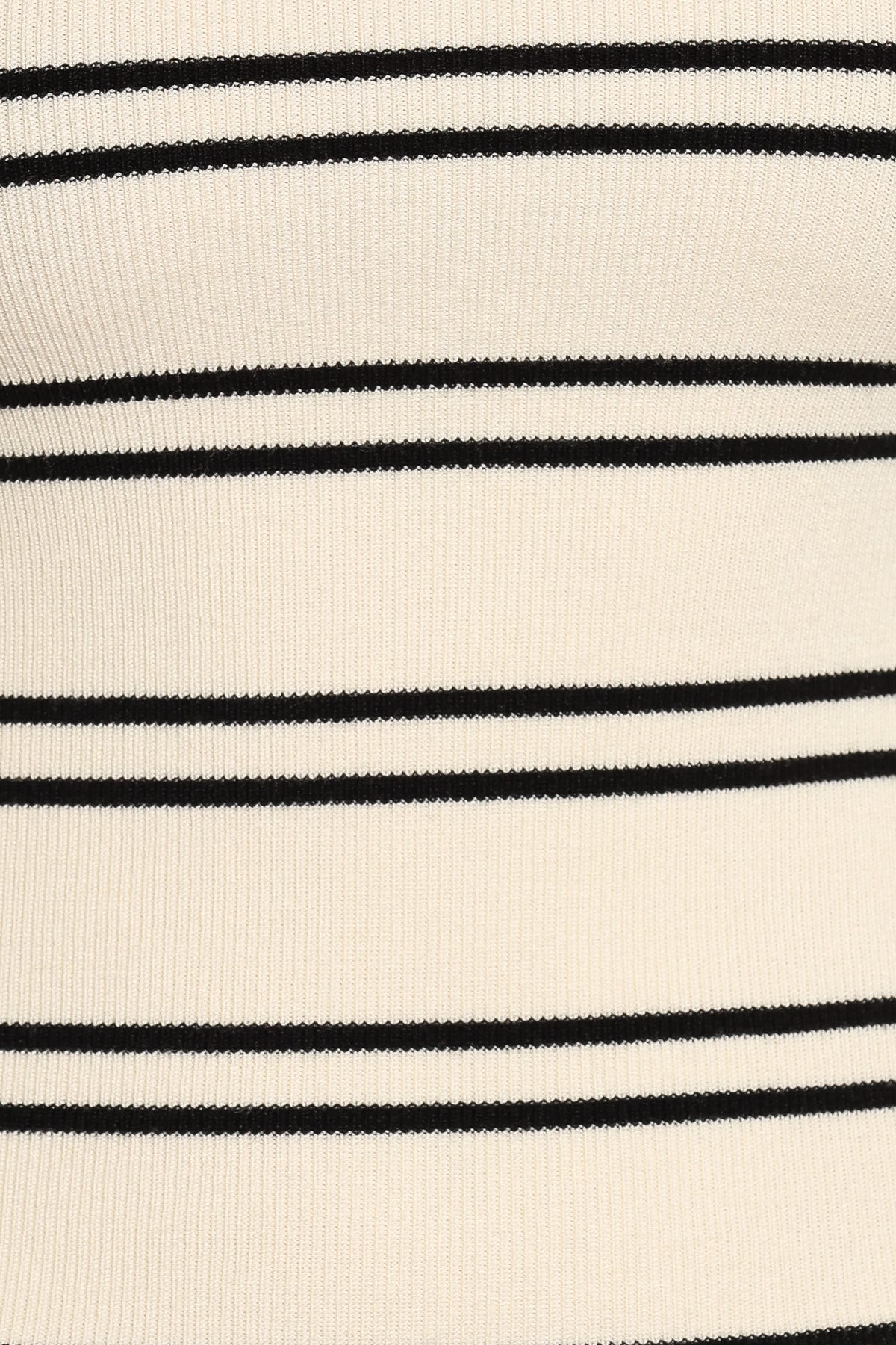 Presley Knit Top - Cream Black Stripe