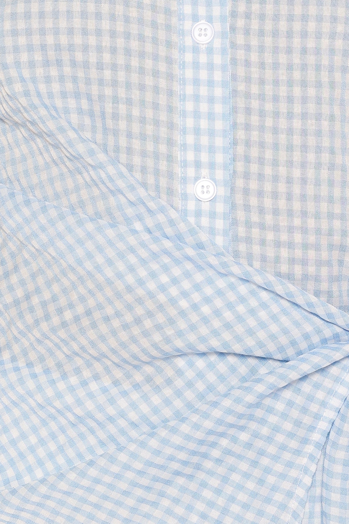 Shiloh Side Tie Shirt - Blue Gingham