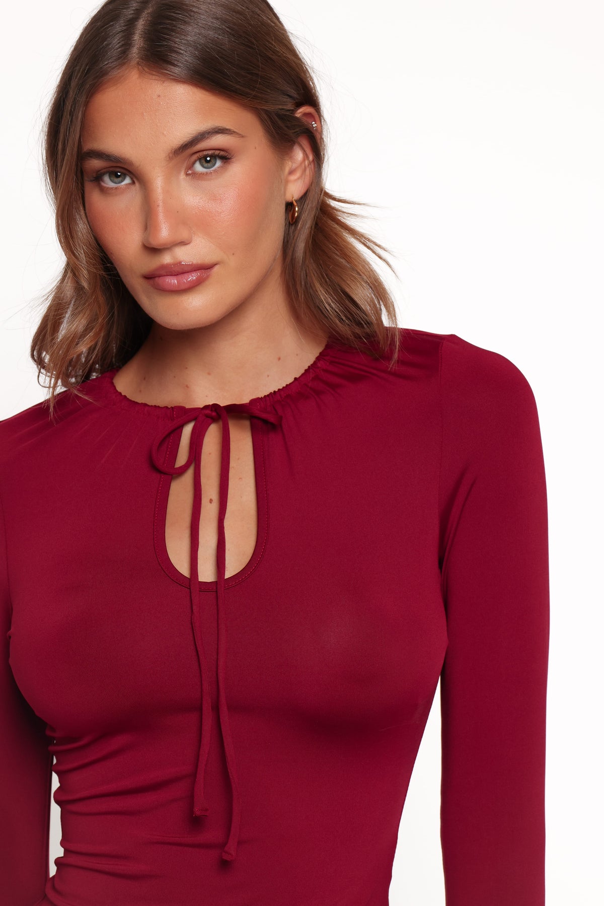 Tuscany Keyhole Top - Burgundy